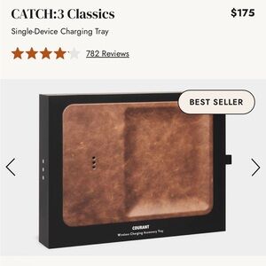 NIB COURANT “Catch 3” Wireless Device Charger Tray
